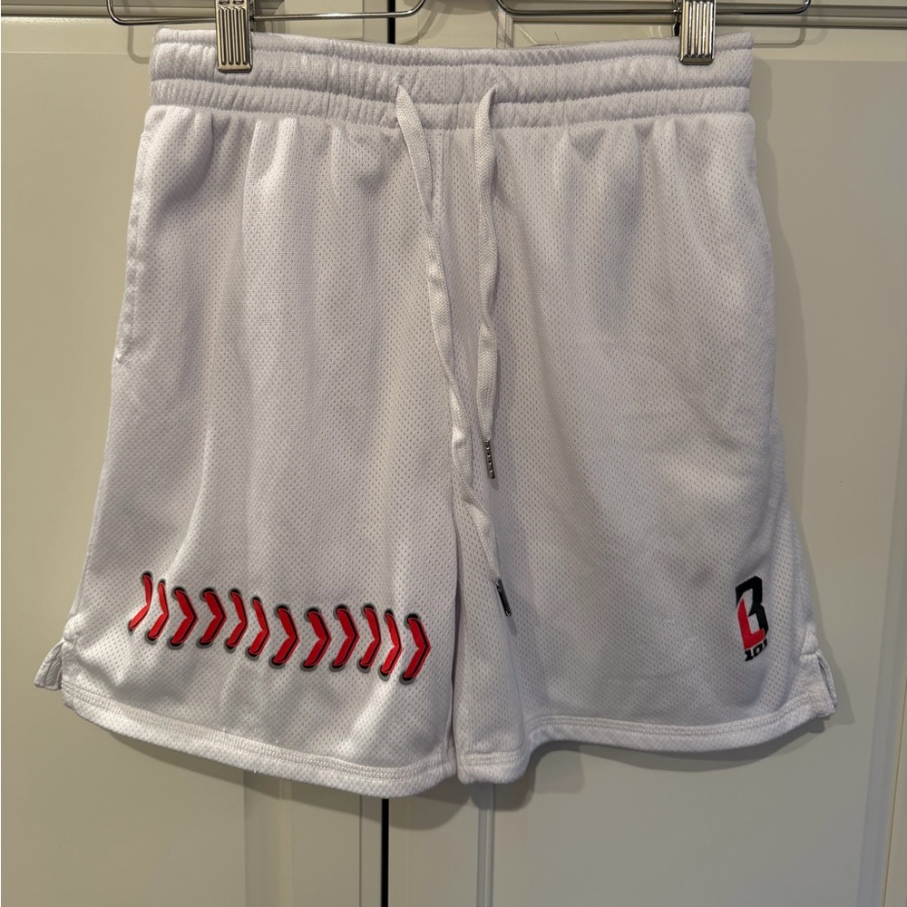 Baseball Lifestyle 101 Boys Youth XL - White with Red Baseball Stitch Design